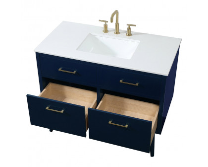 Elegant Bathroom Vanity - Blue (VF41042MBL)