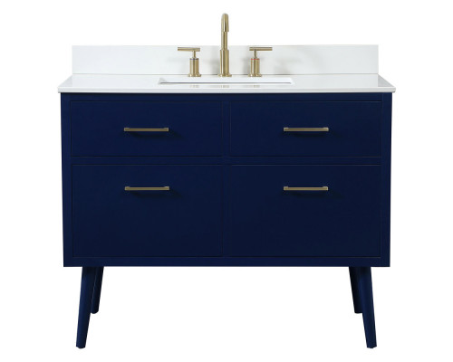 Elegant Bathroom Vanity - Blue (VF41042MBL-BS)