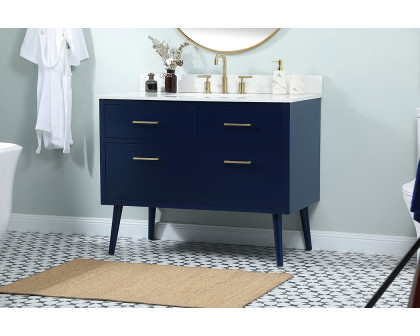 Elegant Bathroom Vanity - Blue (VF41042MBL-BS)