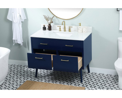 Elegant Bathroom Vanity - Blue (VF41042MBL-BS)