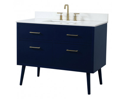 Elegant Bathroom Vanity - Blue (VF41042MBL-BS)