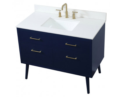 Elegant Bathroom Vanity - Blue (VF41042MBL-BS)