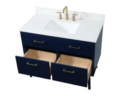 Elegant Bathroom Vanity - Blue (VF41042MBL-BS)