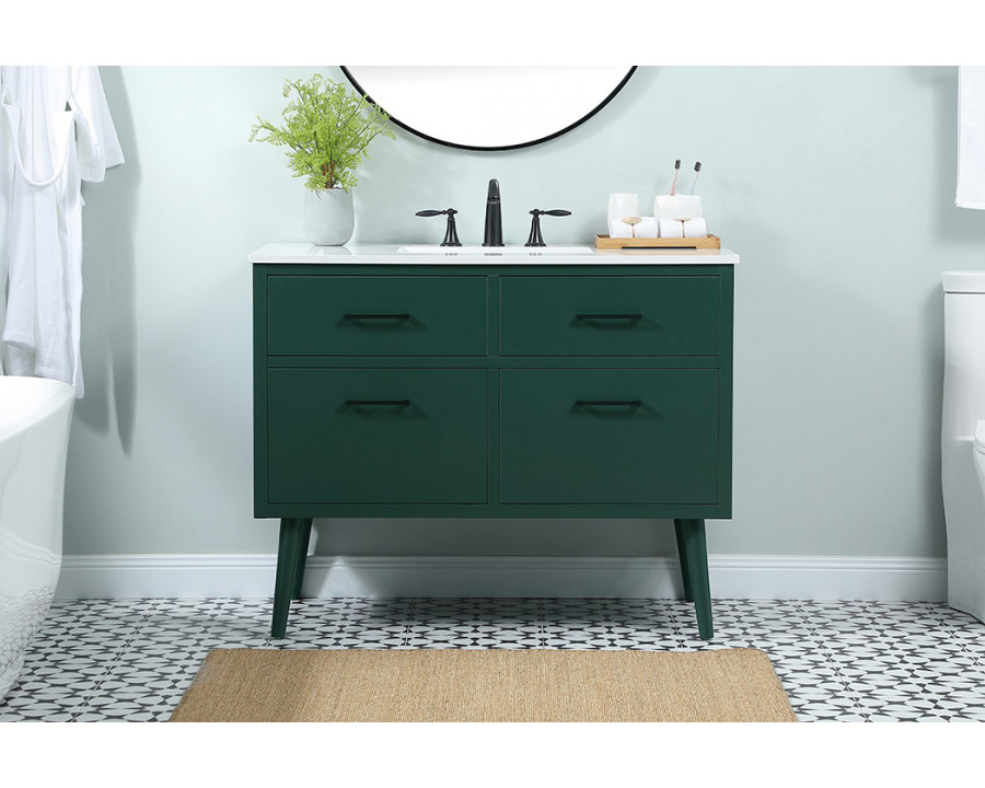 Elegant Bathroom Vanity - Green (VF41042MGN)