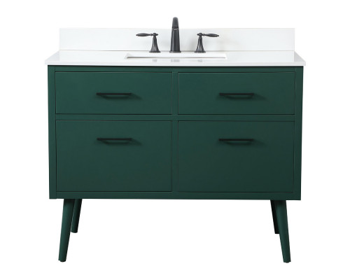 Elegant Bathroom Vanity - Green (VF41042MGN-BS)