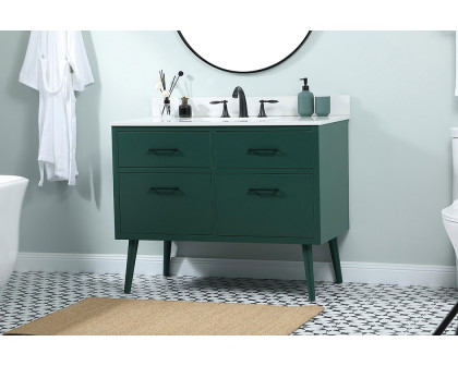 Elegant Bathroom Vanity - Green (VF41042MGN-BS)