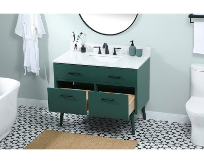 Elegant Bathroom Vanity - Green (VF41042MGN-BS)