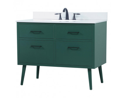 Elegant Bathroom Vanity - Green (VF41042MGN-BS)