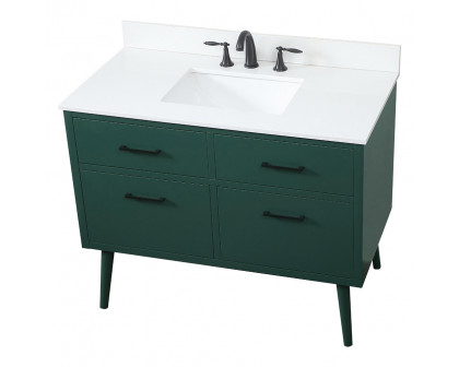 Elegant Bathroom Vanity - Green (VF41042MGN-BS)