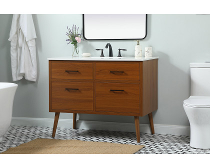 Elegant Bathroom Vanity - Teak (VF41042MTK)