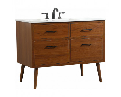 Elegant Bathroom Vanity - Teak (VF41042MTK)