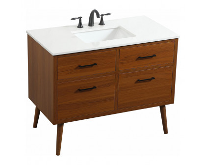 Elegant Bathroom Vanity - Teak (VF41042MTK)