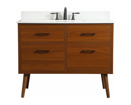 Elegant Bathroom Vanity - Teak (VF41042MTK-BS)