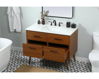 Elegant Bathroom Vanity - Teak (VF41042MTK-BS)