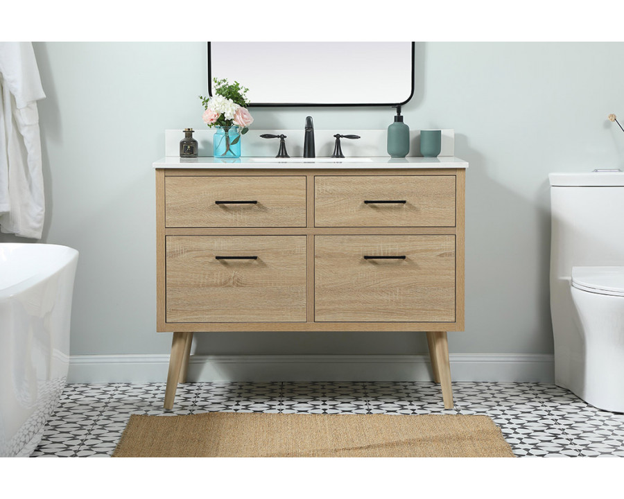 Elegant Bathroom Vanity - Mango Wood (VF41042MW-BS)