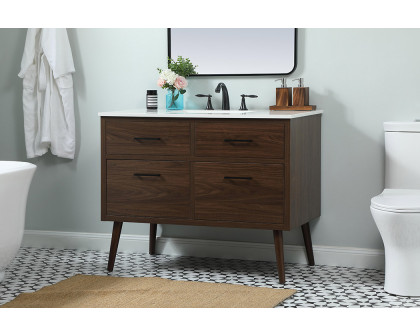 Elegant Bathroom Vanity - Walnut (VF41042MWT)