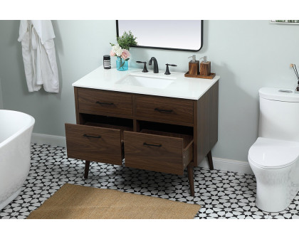 Elegant Bathroom Vanity - Walnut (VF41042MWT)