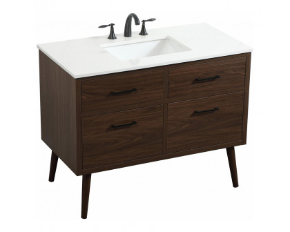 Elegant Bathroom Vanity - Walnut (VF41042MWT)