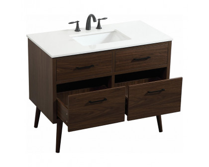 Elegant Bathroom Vanity - Walnut (VF41042MWT)