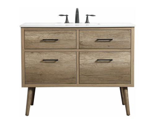 Elegant Bathroom Vanity - Natural Oak (VF41042NT)