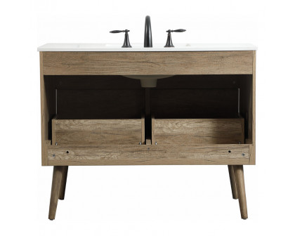 Elegant Bathroom Vanity - Natural Oak (VF41042NT)