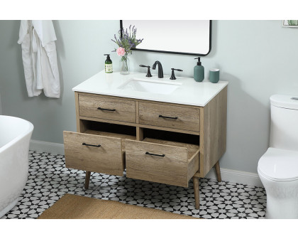 Elegant Bathroom Vanity - Natural Oak (VF41042NT)