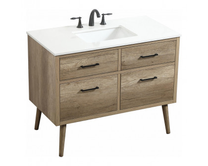 Elegant Bathroom Vanity - Natural Oak (VF41042NT)