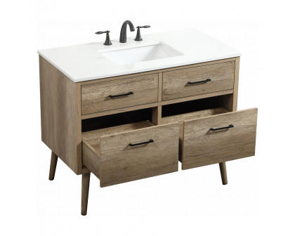 Elegant Bathroom Vanity - Natural Oak (VF41042NT)