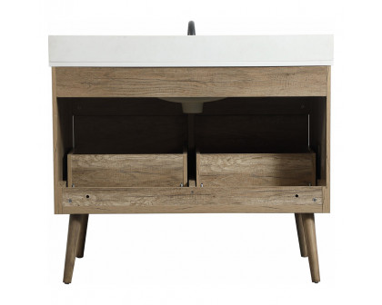 Elegant Bathroom Vanity - Natural Oak (VF41042NT-BS)