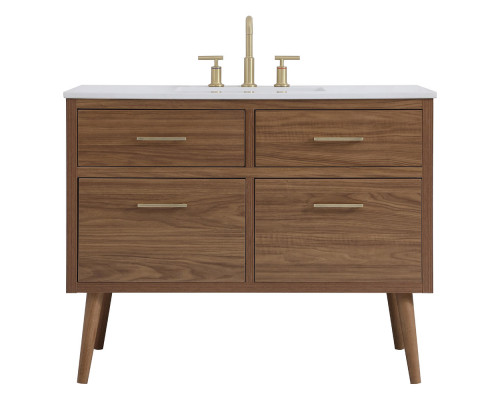 Elegant Bathroom Vanity - Walnut Brown (VF41042WB)