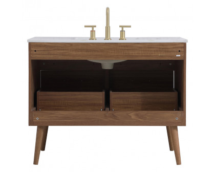 Elegant Bathroom Vanity - Walnut Brown (VF41042WB)