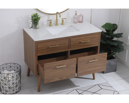 Elegant Bathroom Vanity - Walnut Brown (VF41042WB)