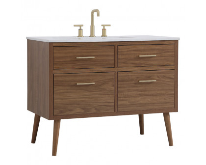 Elegant Bathroom Vanity - Walnut Brown (VF41042WB)