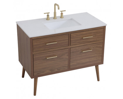 Elegant Bathroom Vanity - Walnut Brown (VF41042WB)