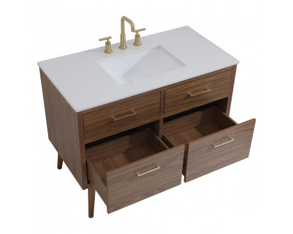 Elegant Bathroom Vanity - Walnut Brown (VF41042WB)