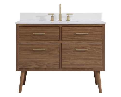 Elegant Bathroom Vanity - Walnut Brown (VF41042WB-BS)