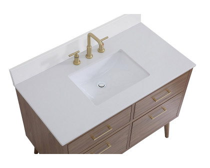 Elegant Bathroom Vanity - Walnut Brown (VF41042WB-BS)