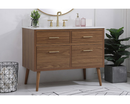 Elegant Bathroom Vanity - Walnut Brown (VF41042WB-BS)