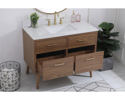 Elegant Bathroom Vanity - Walnut Brown (VF41042WB-BS)