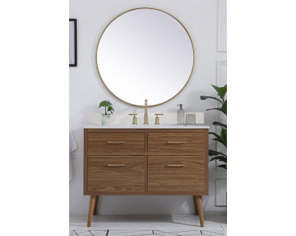 Elegant Bathroom Vanity - Walnut Brown (VF41042WB-BS)