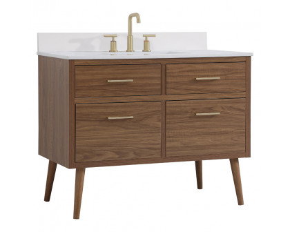 Elegant Bathroom Vanity - Walnut Brown (VF41042WB-BS)