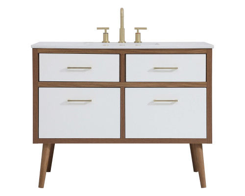 Elegant Bathroom Vanity - White (VF41042WH)