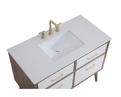 Elegant Bathroom Vanity - White (VF41042WH)