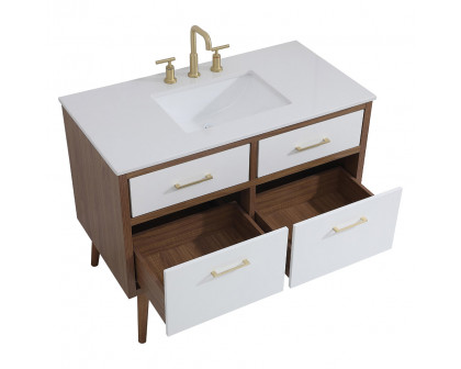 Elegant Bathroom Vanity - White (VF41042WH)