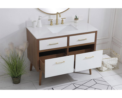 Elegant Bathroom Vanity - White (VF41042WH-BS)