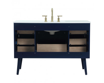 Elegant Bathroom Vanity - Blue (VF41048MBL)