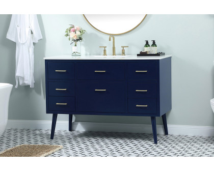 Elegant Bathroom Vanity - Blue (VF41048MBL)