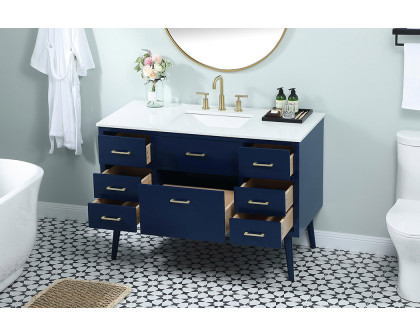 Elegant Bathroom Vanity - Blue (VF41048MBL)