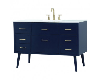 Elegant Bathroom Vanity - Blue (VF41048MBL)