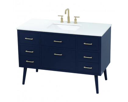 Elegant Bathroom Vanity - Blue (VF41048MBL)